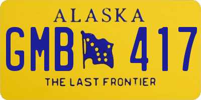AK license plate GMB417