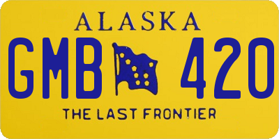 AK license plate GMB420