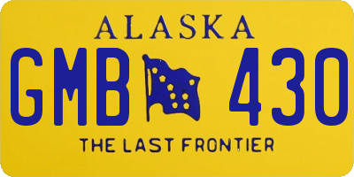 AK license plate GMB430