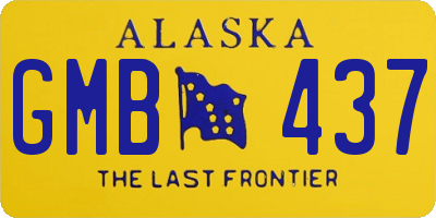 AK license plate GMB437