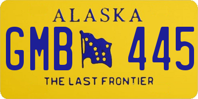 AK license plate GMB445