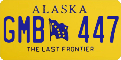 AK license plate GMB447