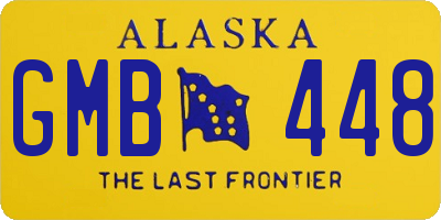 AK license plate GMB448