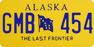AK license plate GMB454