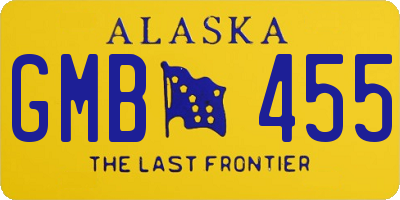 AK license plate GMB455