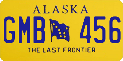 AK license plate GMB456