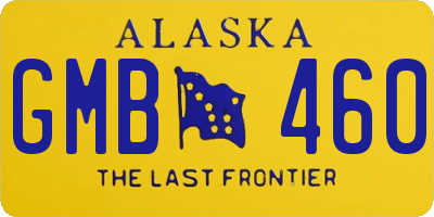 AK license plate GMB460