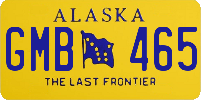 AK license plate GMB465