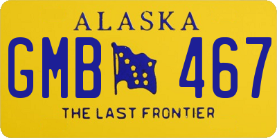 AK license plate GMB467