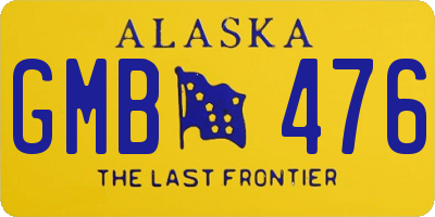 AK license plate GMB476