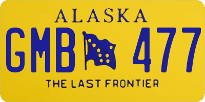 AK license plate GMB477