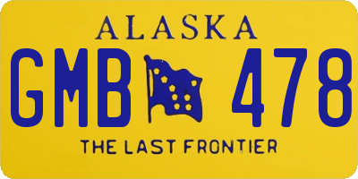 AK license plate GMB478