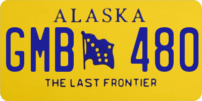 AK license plate GMB480