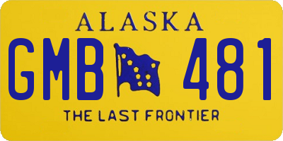 AK license plate GMB481
