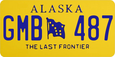 AK license plate GMB487