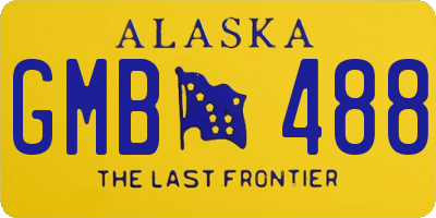 AK license plate GMB488