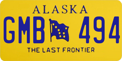 AK license plate GMB494