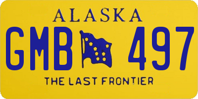 AK license plate GMB497