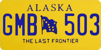 AK license plate GMB503