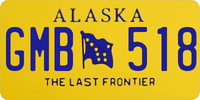 AK license plate GMB518