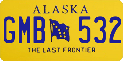 AK license plate GMB532