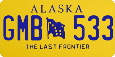 AK license plate GMB533