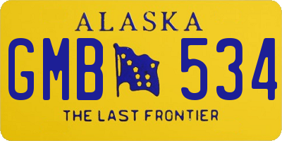 AK license plate GMB534
