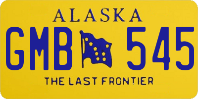 AK license plate GMB545