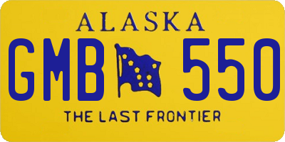 AK license plate GMB550