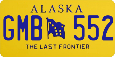 AK license plate GMB552