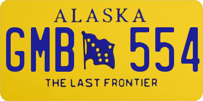 AK license plate GMB554