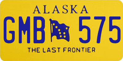 AK license plate GMB575