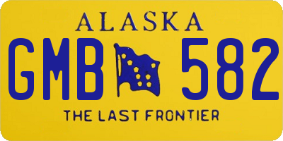 AK license plate GMB582