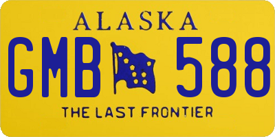 AK license plate GMB588