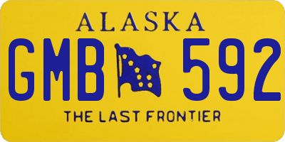 AK license plate GMB592