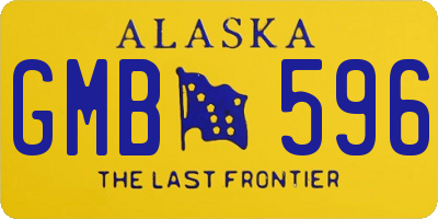 AK license plate GMB596