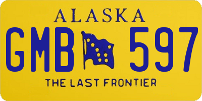 AK license plate GMB597