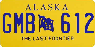 AK license plate GMB612