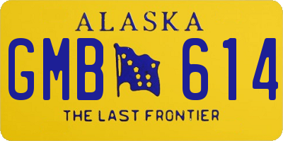 AK license plate GMB614