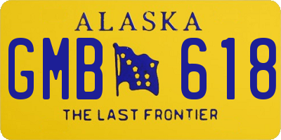AK license plate GMB618