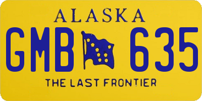 AK license plate GMB635