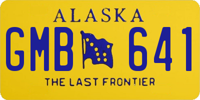 AK license plate GMB641