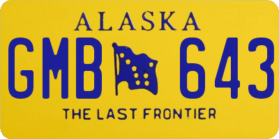 AK license plate GMB643