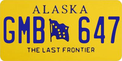 AK license plate GMB647