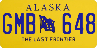 AK license plate GMB648