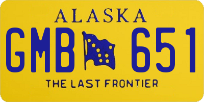 AK license plate GMB651