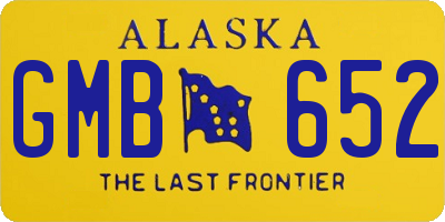 AK license plate GMB652