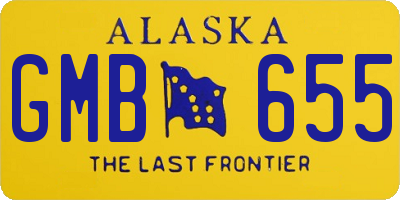 AK license plate GMB655