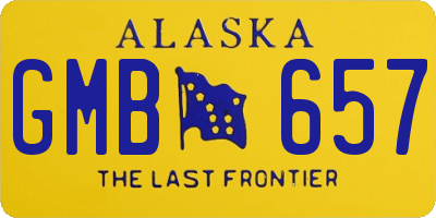 AK license plate GMB657