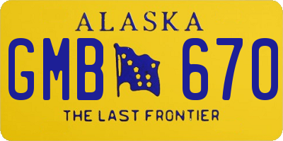 AK license plate GMB670